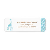 Mama und Baby Giraffe Rücksendeadresse (Vorne)