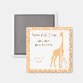 Mama und Baby Giraffe Speichern Sie die Datumsmagn Magnet (Vorderseite/Rückseite)