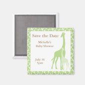 Mama und Baby Giraffe Speichern Sie die Datumsmagn Magnet (Vorderseite/Rückseite)