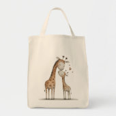 Mama und Baby-Giraffe Tragetasche (Vorne)