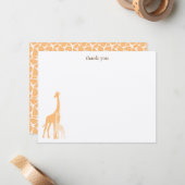 Mama und Baby Giraffe Wohnung Vielen Dank Karten (Vorderseite/Rückseite Beispiel)