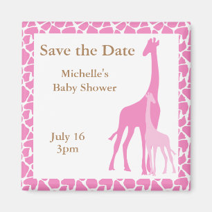 Mama-und Baby-Giraffen-Save the Date Magneten Magnet