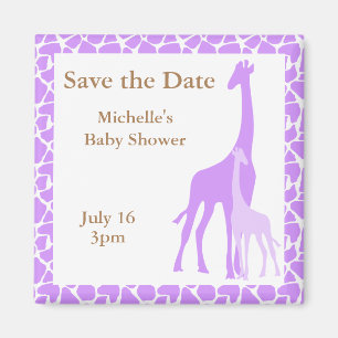 Mama-und Baby-Giraffen-Save the Date Magneten Magnet