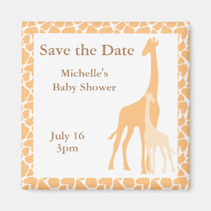 Mama-und Baby-Giraffen-Save the Date Magneten Magnet