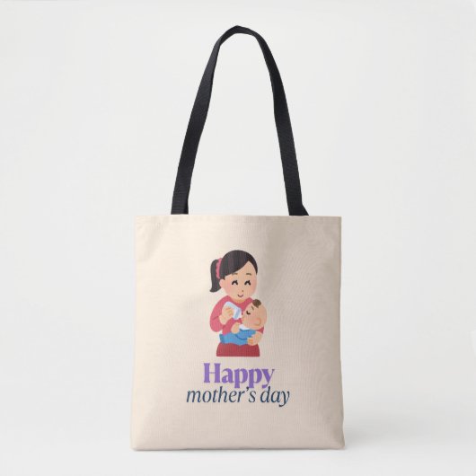 Mama und Baby, glücklicher Muttertag Tasche (Vorderseite)
