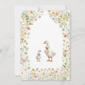 Mama und Baby Goose Boho Babydusche Einladung (Rückseite)