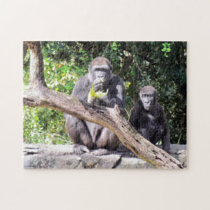 Mama und Baby Gorilla Puzzle