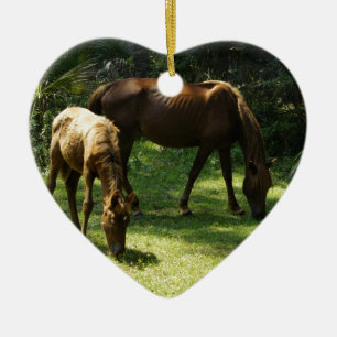 Mama und Baby Keramik Ornament