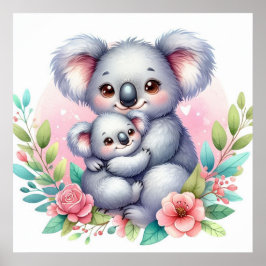 Mama und Baby Koala Bear Poster