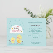 Mama-und Baby-Küken Einladung (Stehend Vorderseite)