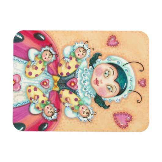 Mama und Baby Ladybugs MAGNET (Horizontal)