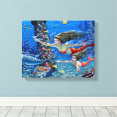 Mama und Baby Leinwanddruck (Insitu (Holzboden))