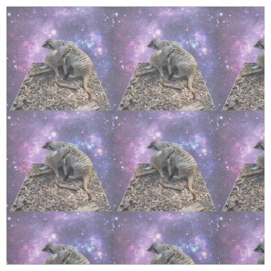 Mama und Baby Meerkat, Stoff (Muster)