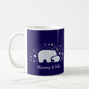 Mama und Baby niedlicher Bären , Personalisierte M Kaffeetasse