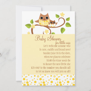 Mama und Baby Owl Einladung