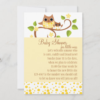 Mama und Baby Owl Einladung