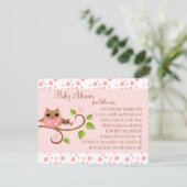 Mama und Baby Owl Einladung (Stehend Vorderseite)