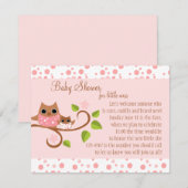 Mama und Baby Owl Einladung (Vorne/Hinten)