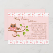 Mama und Baby Owl Einladung (Vorne/Hinten)