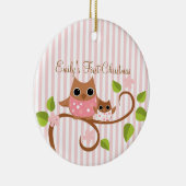 Mama und Baby Owl Keramikornament (Rechts)