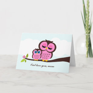 Mama und Baby Owl Muttertagskarte Karte