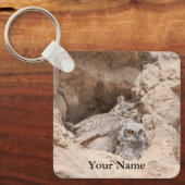 Mama und Baby Owl Schlüsselanhänger - Name hinzufü (Vorderseite)