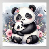 Mama und Baby Panda Bear Poster (Vorne)
