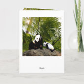 Mama und Baby Panda, Muttertag Karte (Rückseite)