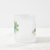 Mama und Baby Peacock Mattglastasse (Mittel)