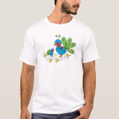 Mama-und Baby-Pfau T-Shirt (Vorderseite)