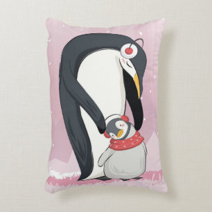 Mama und Baby Pinguin Geschenke für Baby Dekokissen