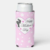 Mama und Baby pink, Muttertag Selters Dosenkühler (Seltzer Vorderseite)