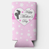 Mama und Baby pink, Muttertag Selters Dosenkühler (Rückseite)