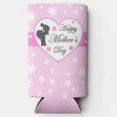 Mama und Baby pink, Muttertag Selters Dosenkühler (Vorderseite)