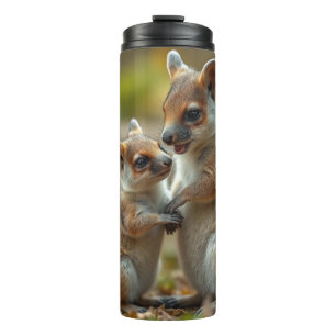 Mama und Baby Quokka Lebensunterricht, Thermosbecher