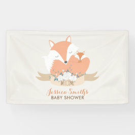 Mama und Baby Red Fox Babydusche Banner