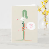 Mama und Baby Schlangen Karte (Gelbe Blume)