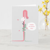 Mama und Baby Schlangen Karte (Gelbe Blume)
