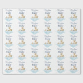 Mama und Baby Siegel Pup on Ice Winter Baby Dusche Geschenkpapier (Flach)