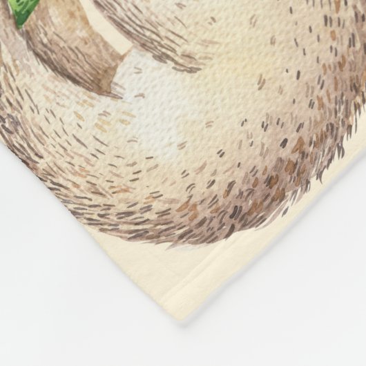 Mama und Baby Sloth Fleecedecke (Ecke)