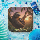 Mama und Baby Sloth Pappteller (Party)