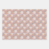 Mama und Baby Sloth Pattern Set 3 Geschenkpapier Set (Vorderseite)