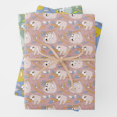 Mama und Baby Sloth Pattern Set 3 Geschenkpapier Set (Beispiel)