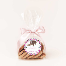 Mama und Baby Sloth Vielen Dank für Ihr Rundschrei Runder Aufkleber