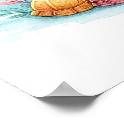 Mama und Baby Turtle Poster (Ecke)