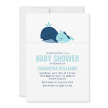 Mama und Baby Whale Baby Dusche {blau}