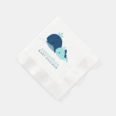 Mama und Baby Whale Baby Dusche {blau} Serviette (Ecke)