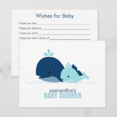 Mama- und Baby-Whale-Mama-Ratgeber Karten {blau} (Vorne/Hinten)