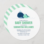 Mama und Baby Whale Neutral Gender Baby Dusche Einladung (Vorne/Hinten)