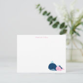 Mama und Baby Whale Vielen Dank, dass Sie Notizen  (Stehend Vorderseite)